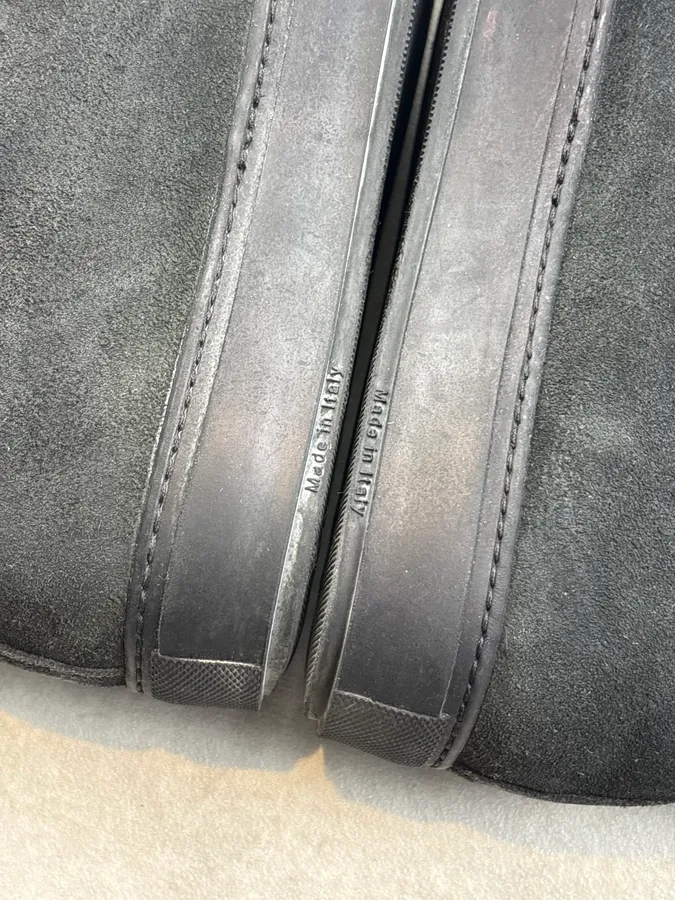 Acne Studios Black Suede High Leather Sneakers - Image 9