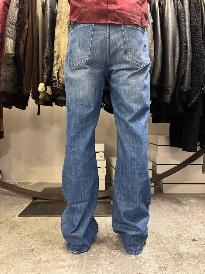 Acne Studios Blue Flared Denim Jeans - Image 2