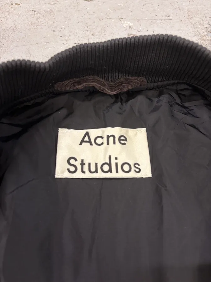 Acne Studios Brown Bomber Velvet Jacket - Image 10