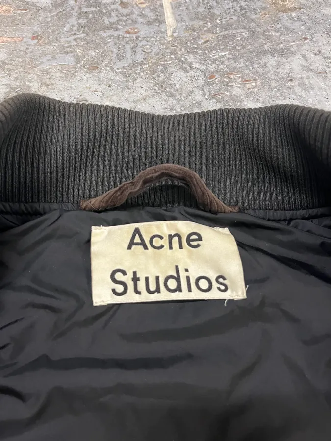 Acne Studios Brown Velvet Bomber Jacket - Image 10