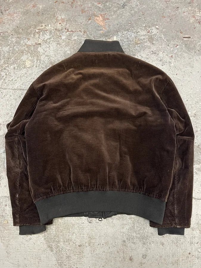 Acne Studios Brown Velvet Bomber Jacket - Image 7