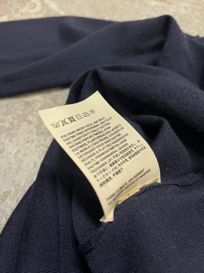 Acne Studios Navy Wool Polo Sweater - Image 10