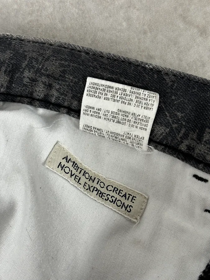 Acne Studios Needle Print Grey Effect Jeans - Image 13
