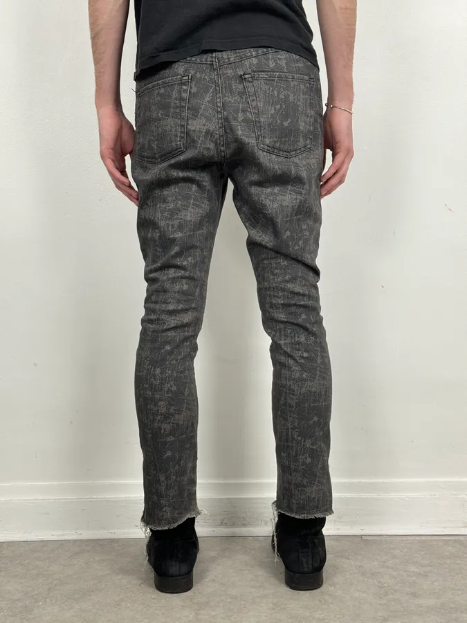 Acne Studios Needle Print Grey Effect Jeans - Image 4