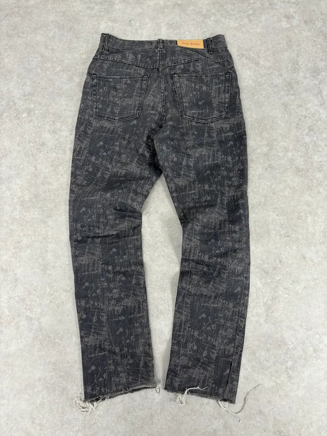Acne Studios Needle Print Grey Effect Jeans - Image 6