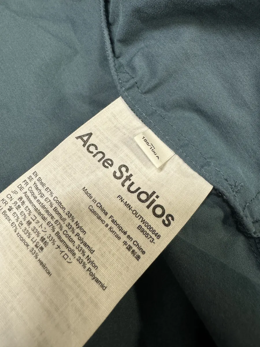 Acne Studios Ophar Asymmetrical Blue Windbreaker Jacket - Image 12