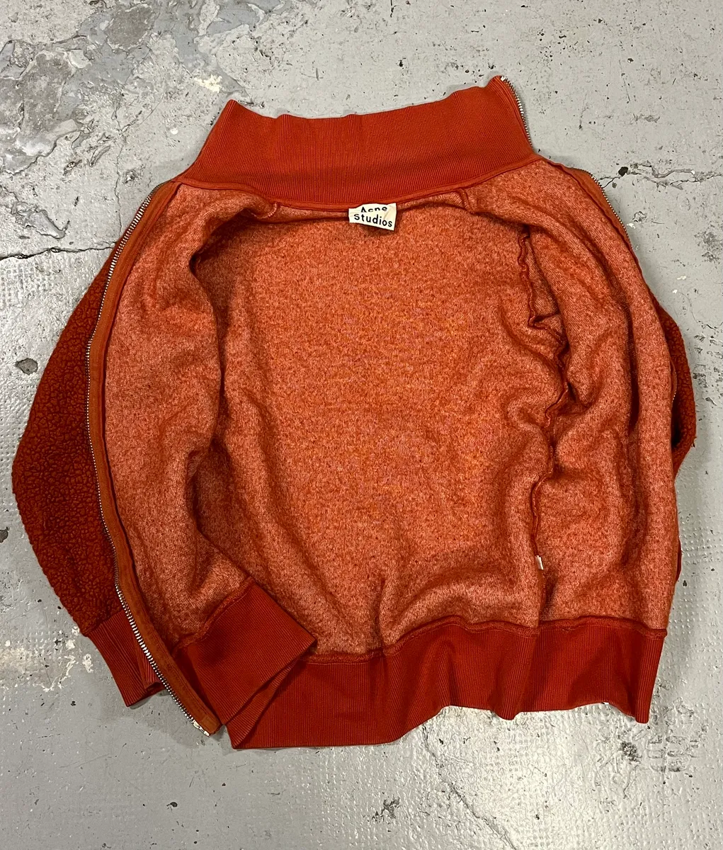 Acne Studios Orange Zip-up Sweater - Image 6