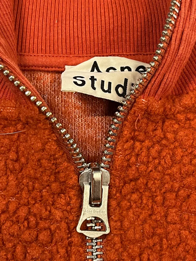 Acne Studios Orange Zip-up Sweater - Image 7