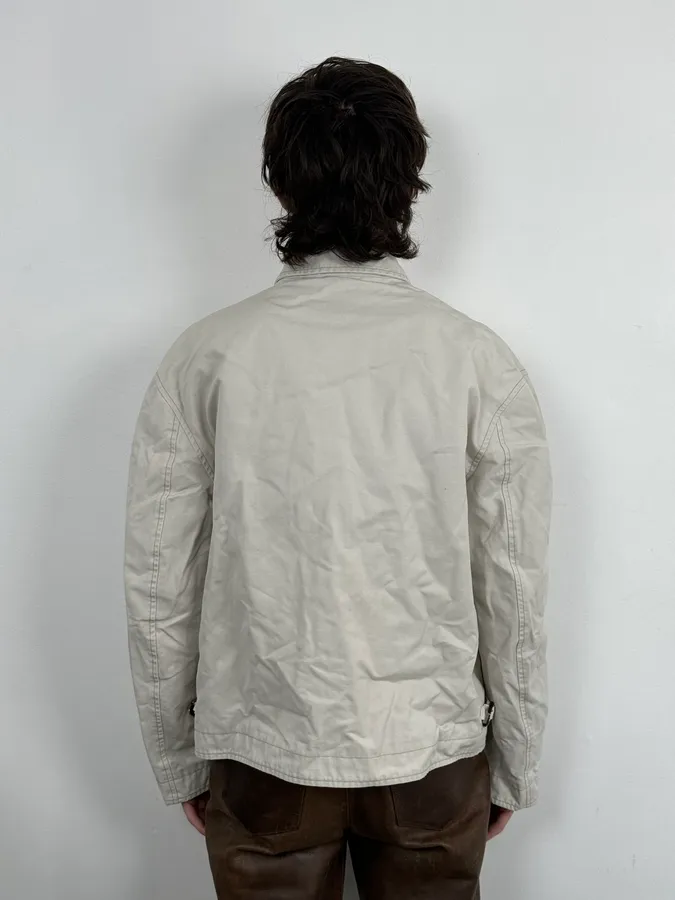 Acne Studios White Creamy Worker Buttoned Jacket - Image 3