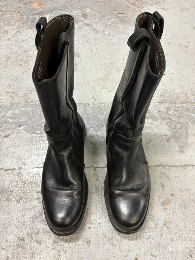 Agnes B Black Ankle Leather Boots - Image 2