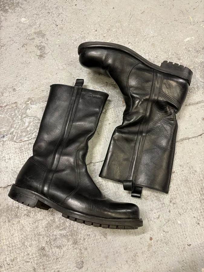 Agnes B Black Ankle Leather Boots - Image 6