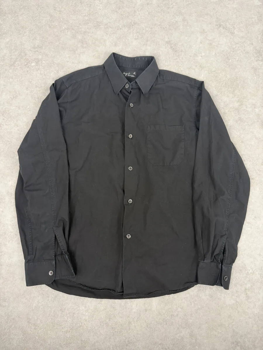 Agnès B Black Minimalist Shirt - Image 2