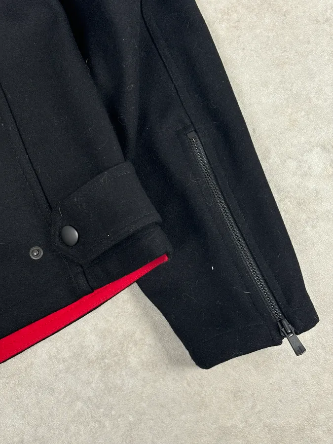 Agnes b Black Wool Contrast Collar Perfecto Jacket - Image 10