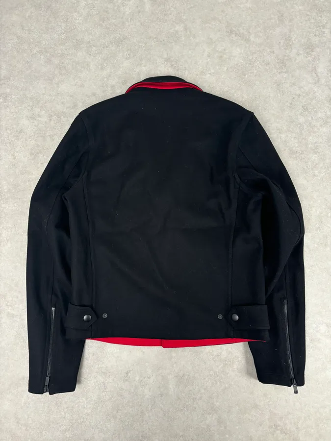 Agnes b Black Wool Contrast Collar Perfecto Jacket - Image 7