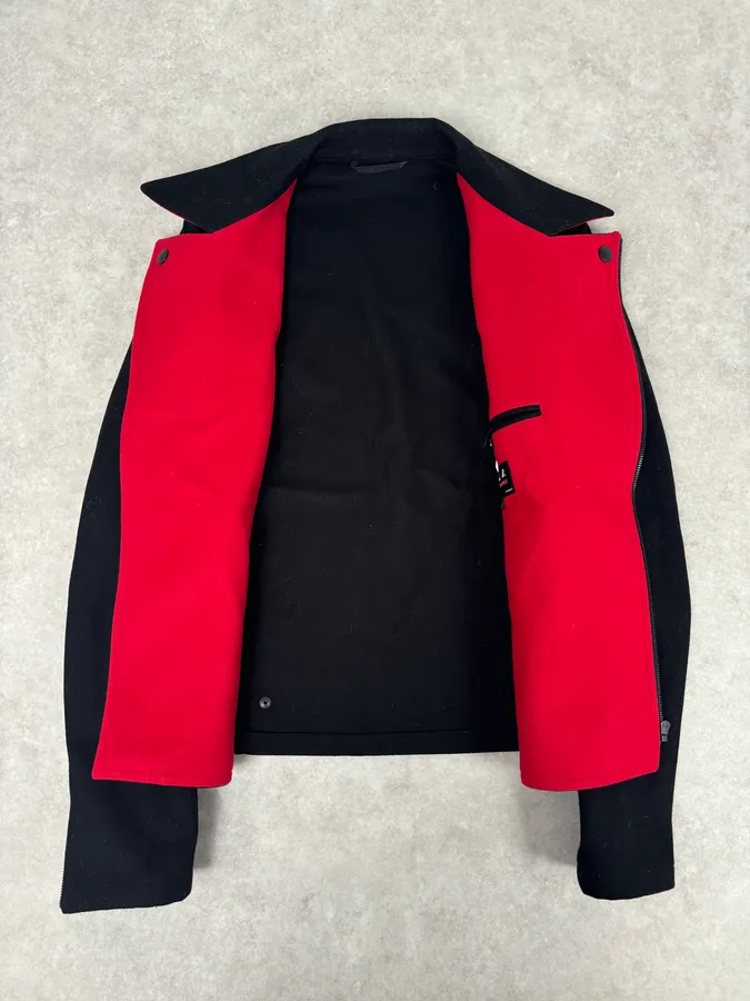 Agnes b Black Wool Contrast Collar Perfecto Jacket - Image 9