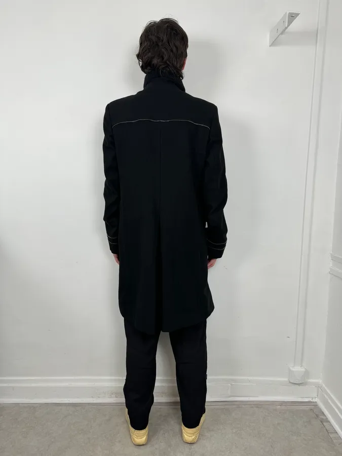Alexander McQueen Black Long Wool Multi Zips Jacket - Image 3