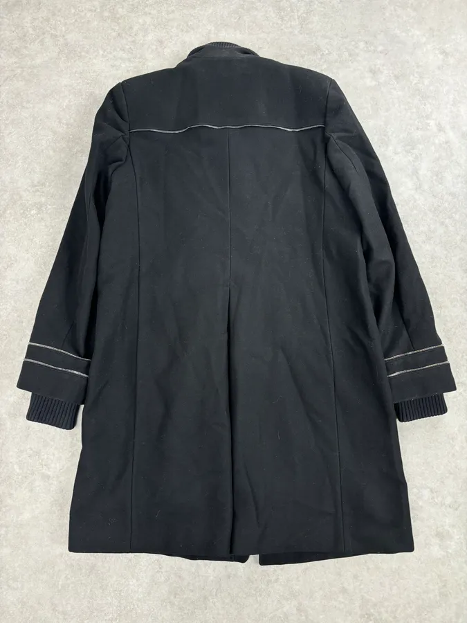 Alexander McQueen Black Long Wool Multi Zips Jacket - Image 5