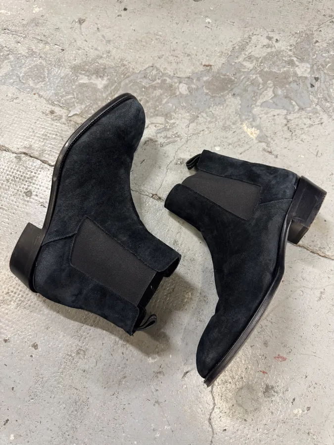 Alexander McQueen Black Suede Leather Boots - Image 2