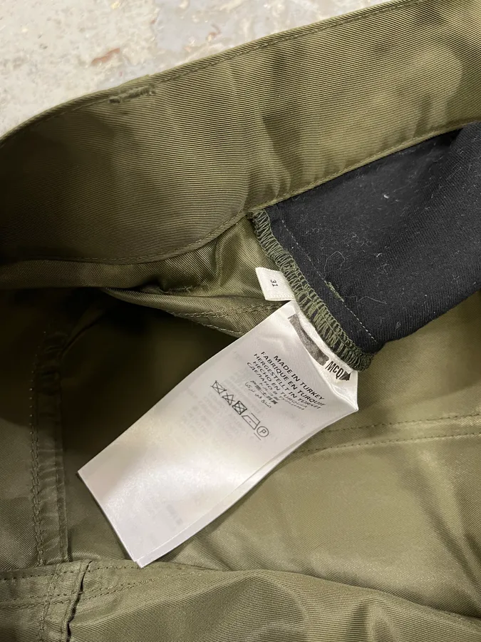 Alexander Mcqueen Khaki Contemporary Cargo Satin Pants - Image 12