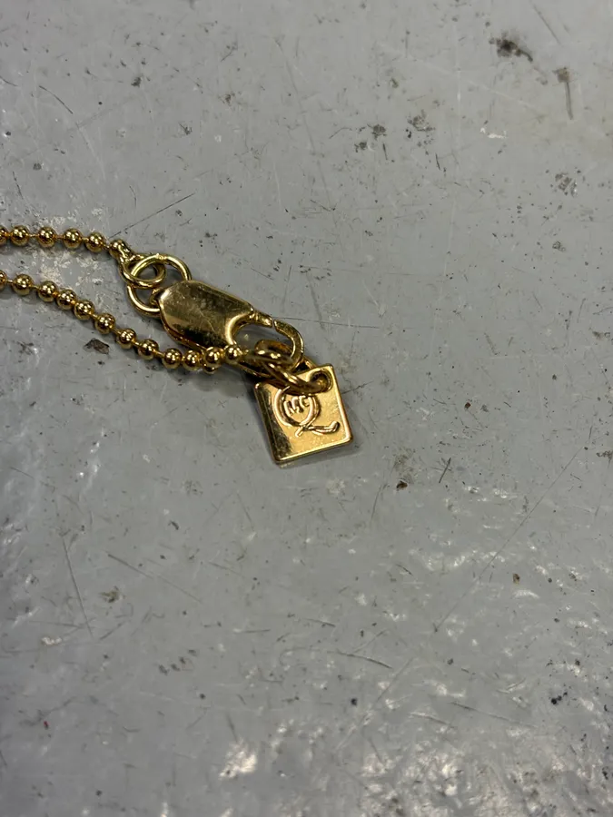 Alexander McQueen Razor Blade Pin Golden Necklace - Image 6
