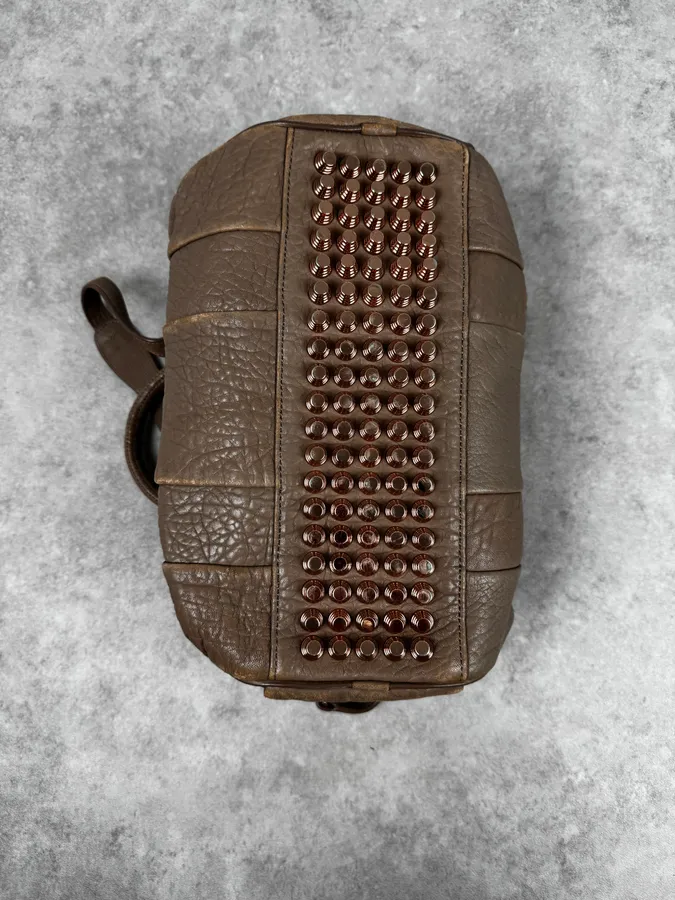 Alexander Wang Beige Studded Grained Leather Handle Bag - Image 6