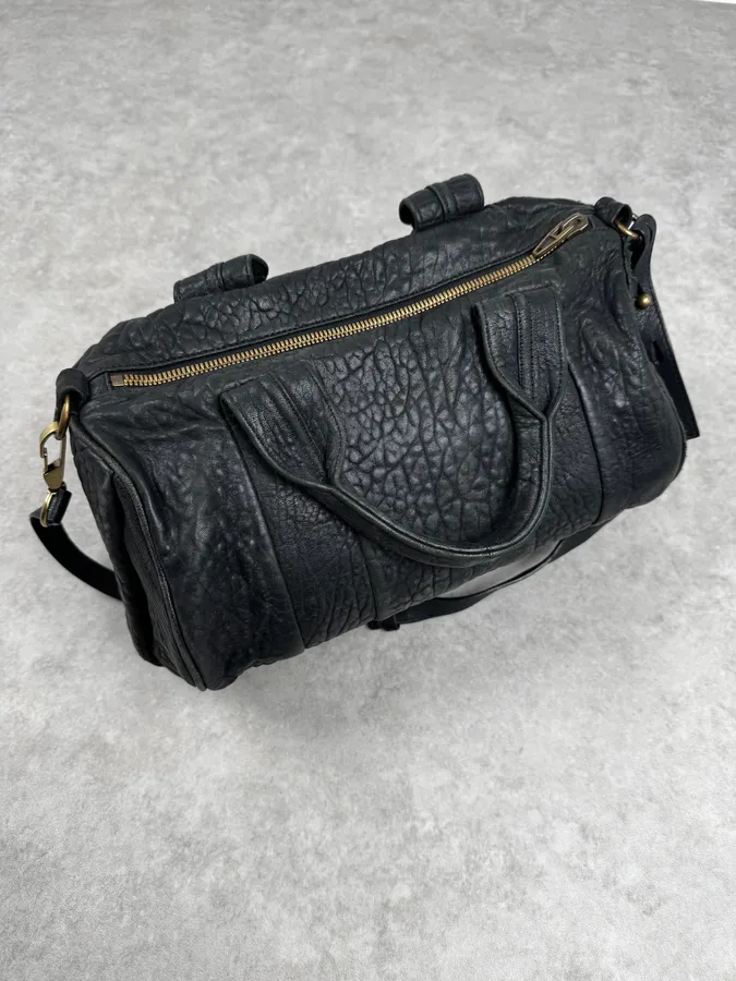 Alexander Wang Black & Gold Spikes Grained Leather SHOULDER Bag - Image 5