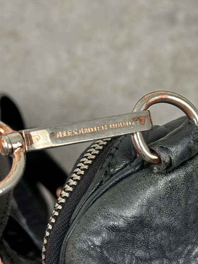 Alexander Wang Black Studded Grained Leather Shoulder Bag - Image 8