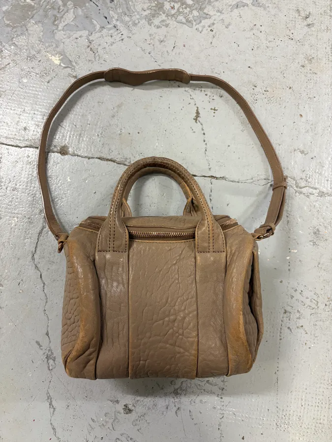 Alexander Wang Eroded Beige & Grey Leather Studded Handle Bag - Image 5