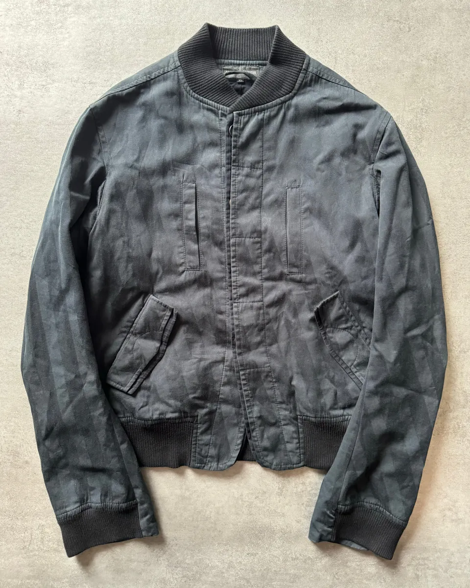 Ann Demeulemeester Navy Shadow Striped Light Jacket