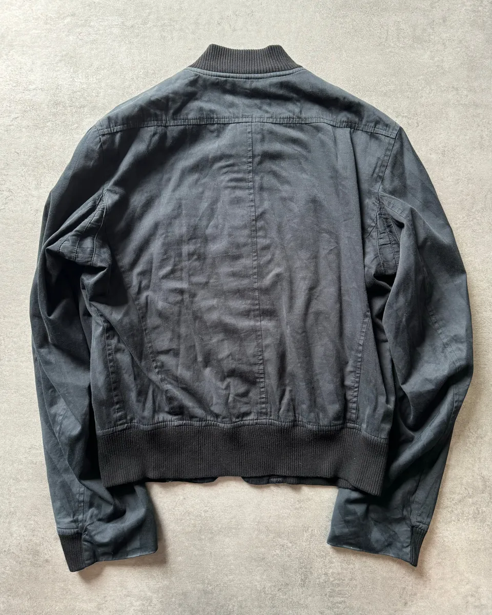 Ann Demeulemeester Navy Shadow Striped Light Jacket - Image 2