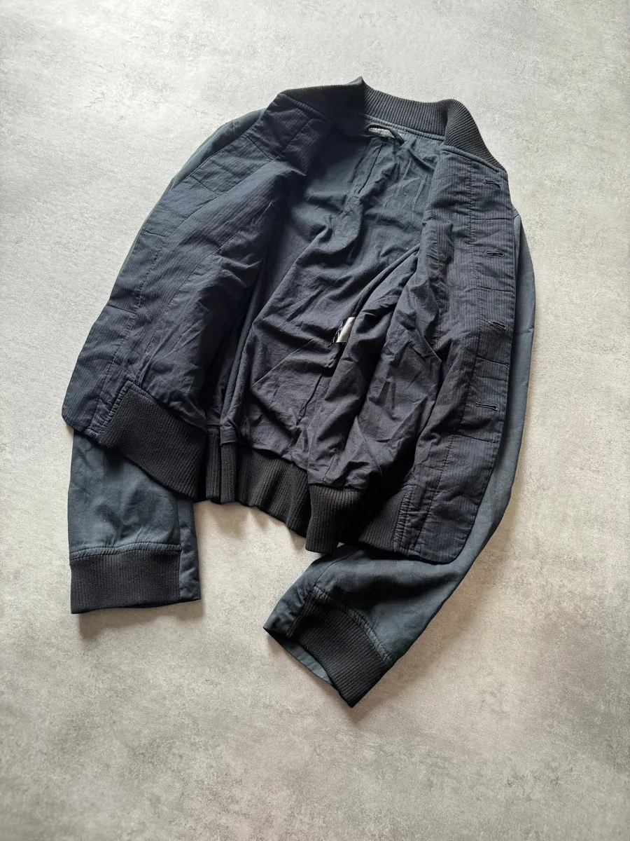 Ann Demeulemeester Navy Shadow Striped Light Jacket - Image 4