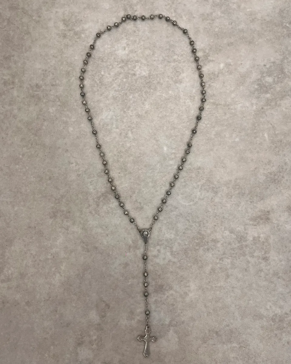 Archive Rosary Grey Cross Necklace - Image 5
