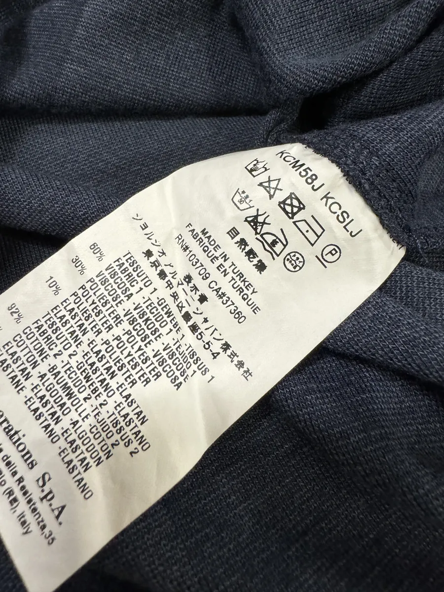 Armani Collezioni Navy Gradient Squared Longsleeves Sweater - Image 6