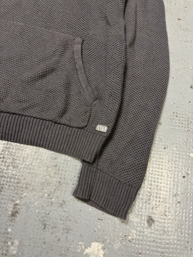 Armani Grey Mesh Hoodie - Image 5