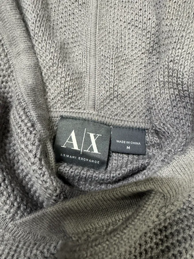 Armani Grey Mesh Hoodie - Image 8
