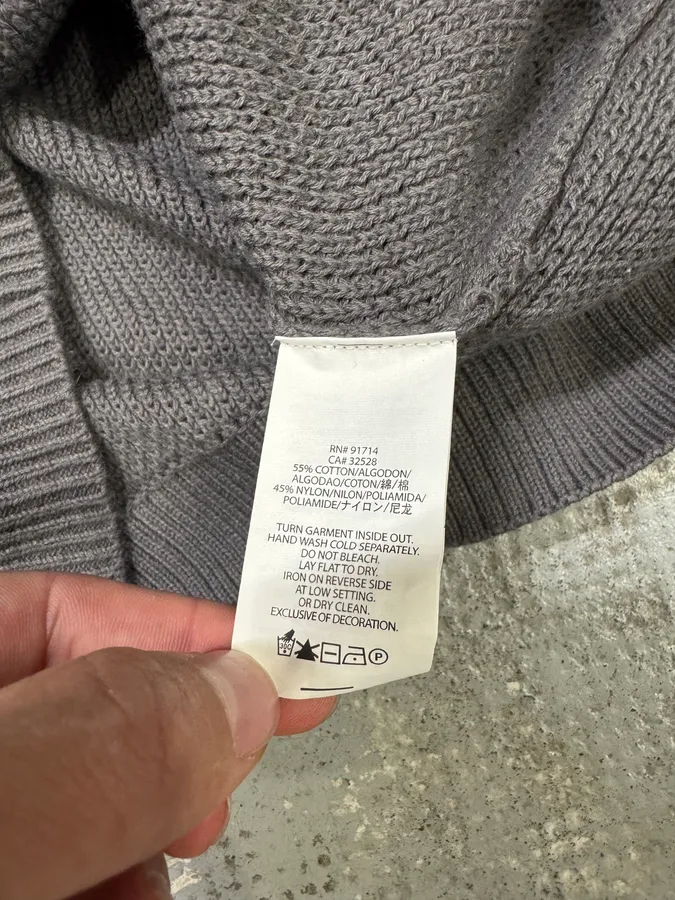 Armani Grey Mesh Hoodie - Image 9