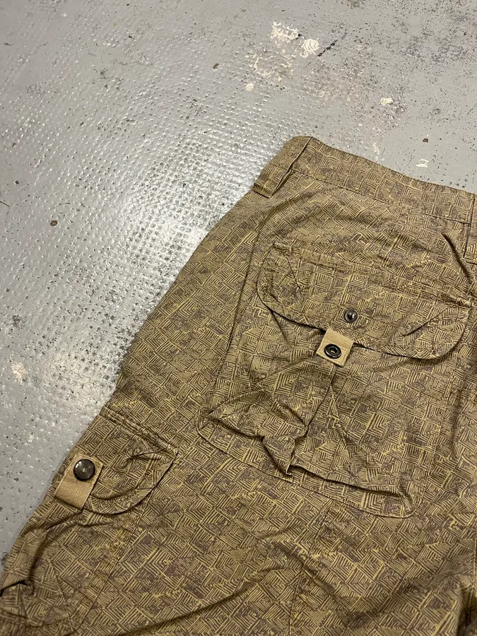 Armani Pattern Beige Cargo Shorts - Image 8