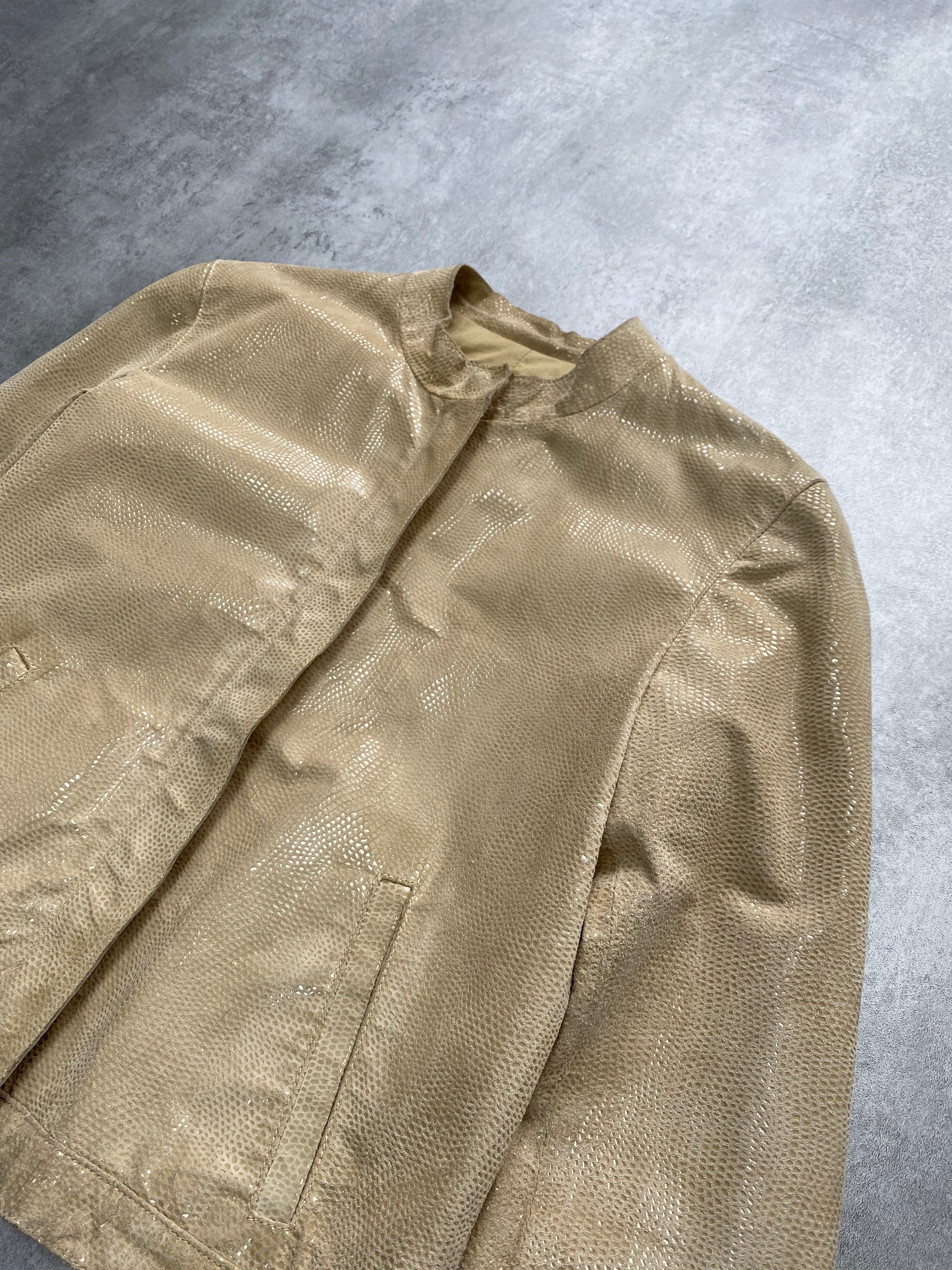 Armani Snakeskin Effect Sand Jacket - Image 2