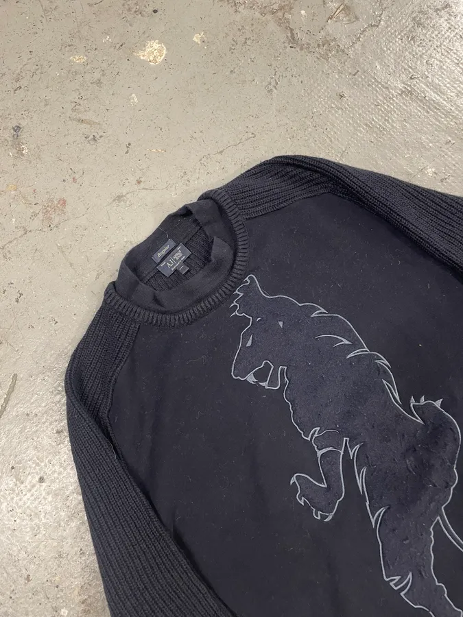 Armani Tiger Hybrid Navy Sweater - Image 5