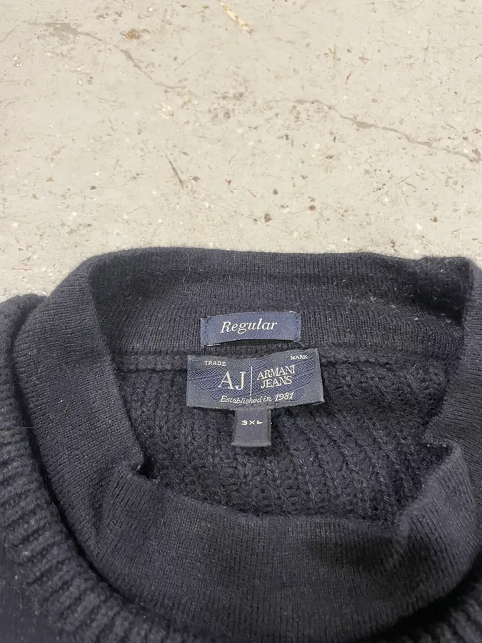 Armani Tiger Hybrid Navy Sweater - Image 9