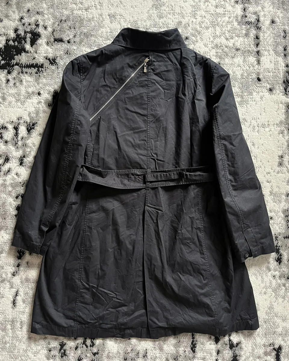 Armani Utility Master Black Trench Jacket - Image 2