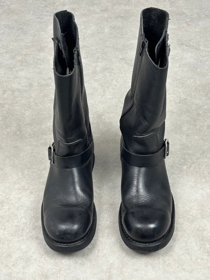 Avirex Black Leather Engineer Boots - Image 4
