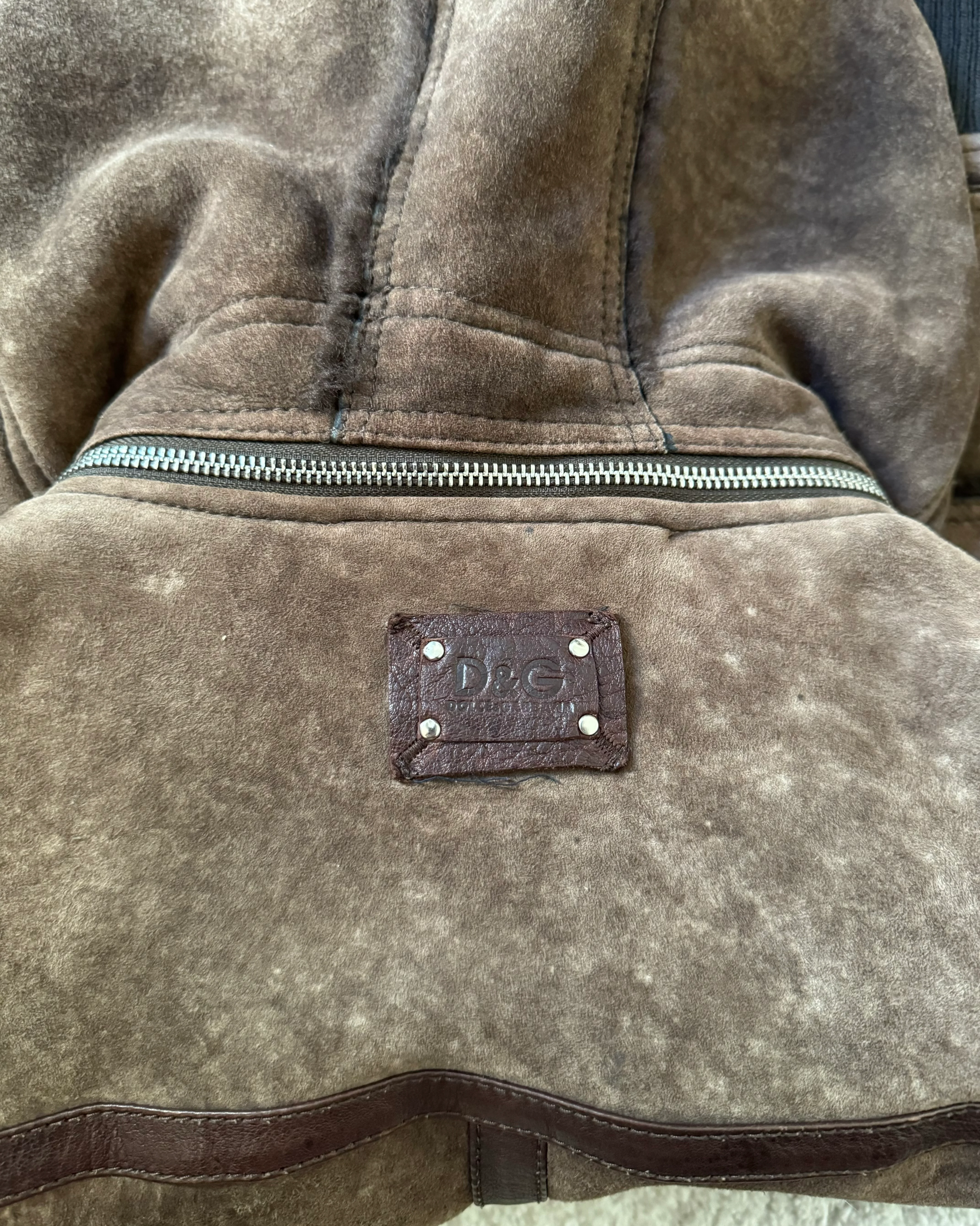 AW03 Dolce & Gabbana Multi-Pocket Sheepskin Cargo Jacket (M) - Image 7