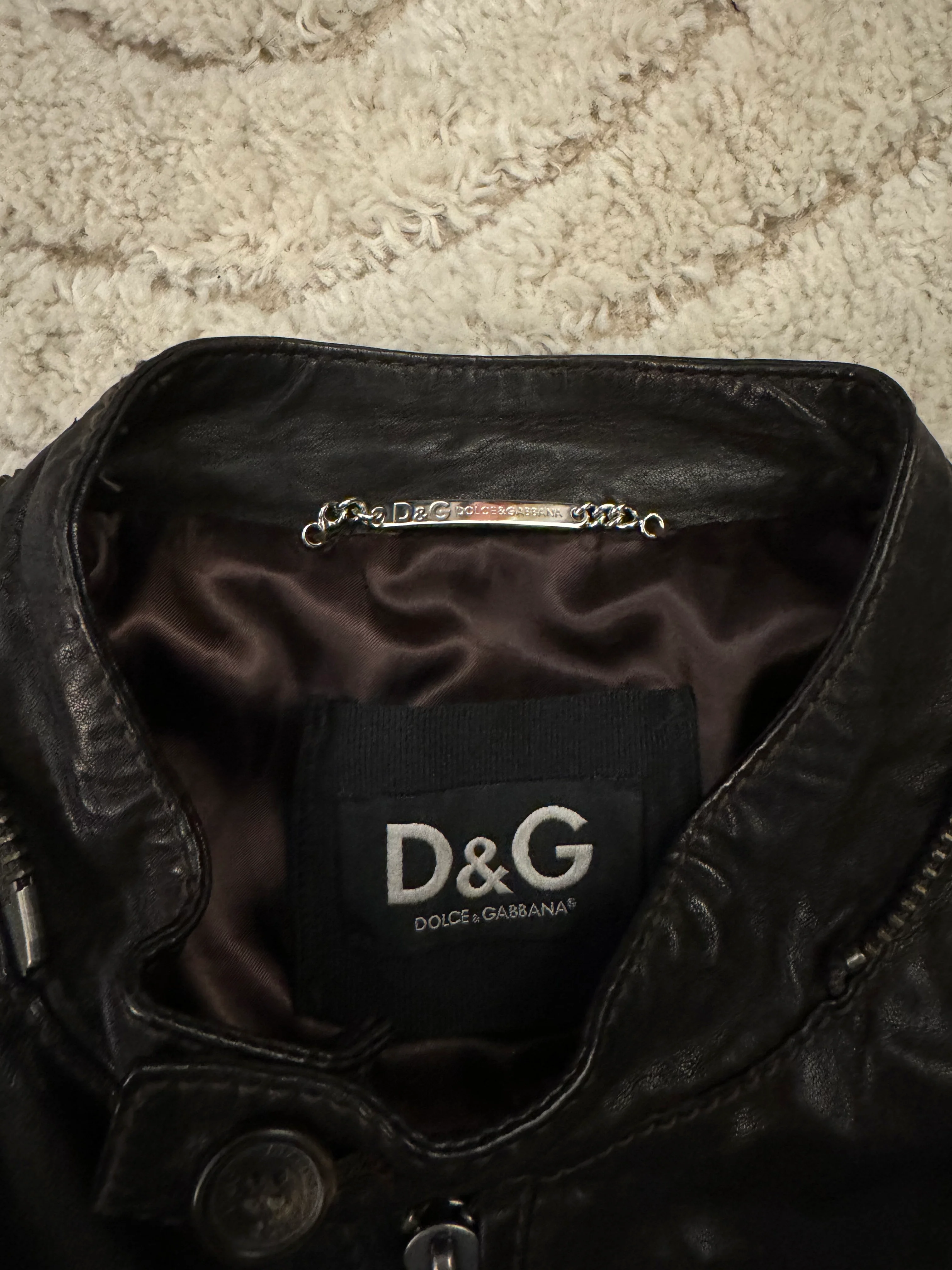 AW04 Dolce & Gabbana Army Multi-Pocket Leather Jacket (M) - Image 5