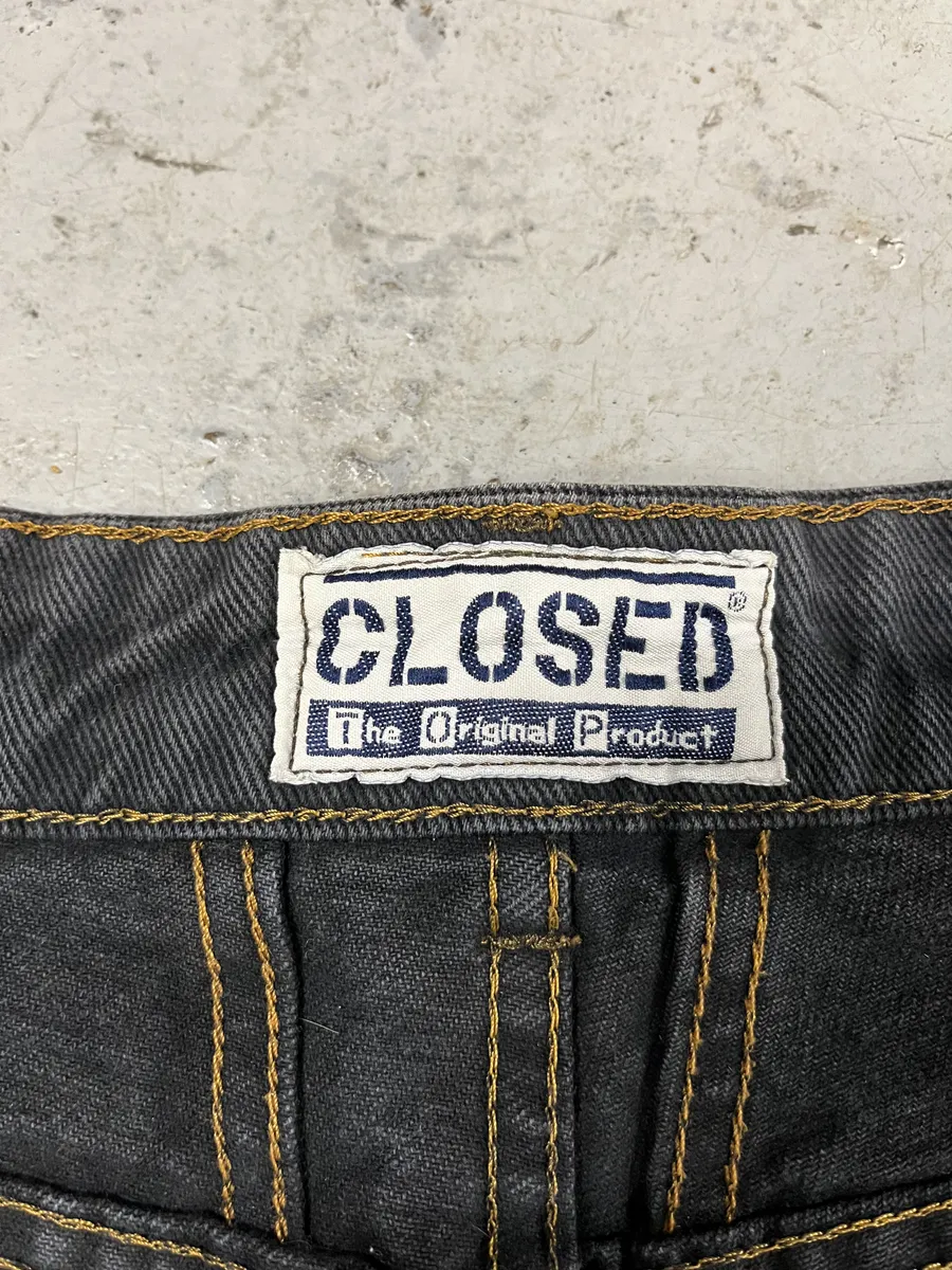 AW1987 Closed Stone Washed Denim Grey Pants (L) - Image 10