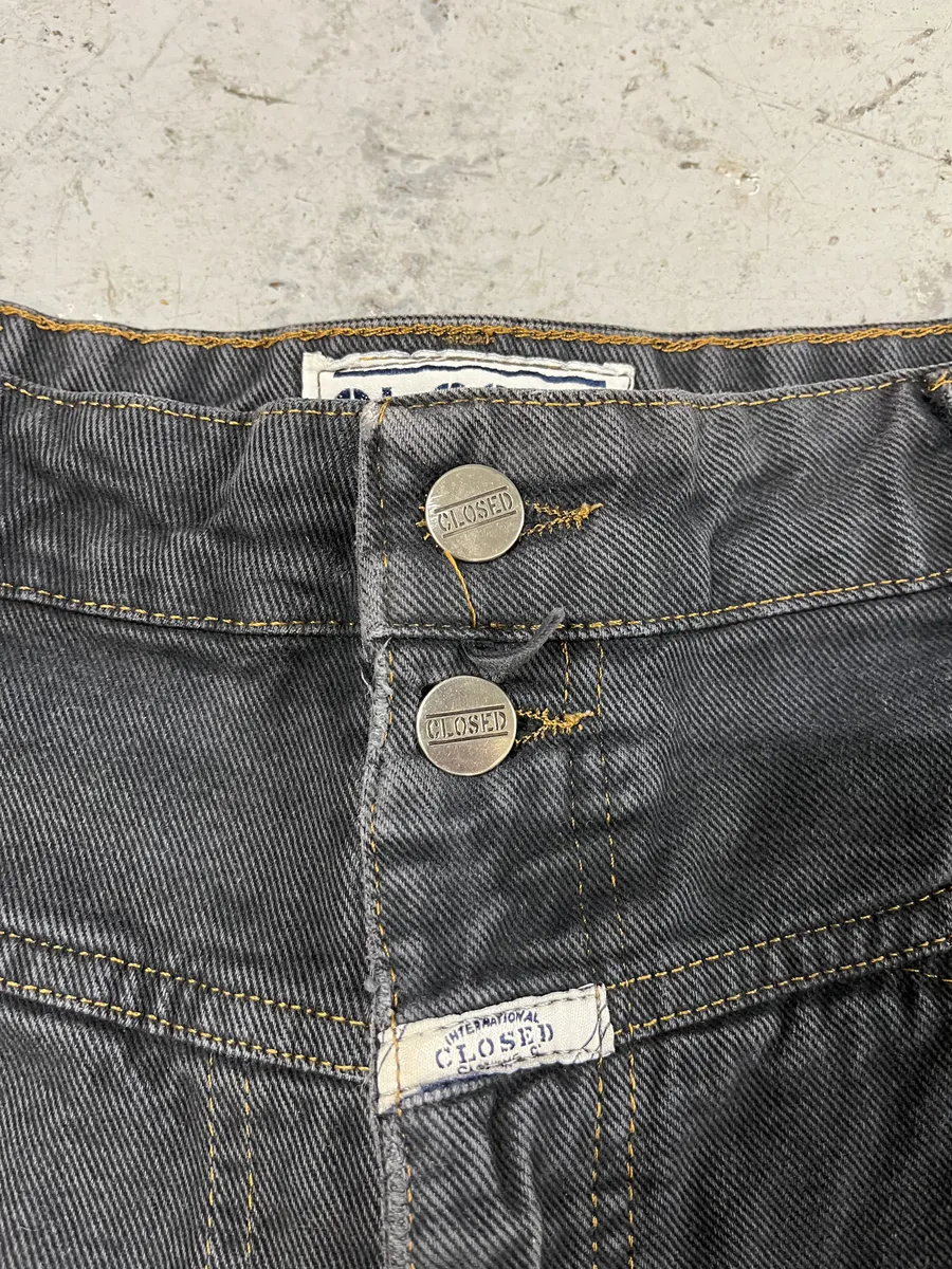 AW1987 Closed Stone Washed Denim Grey Pants (L) - Image 11