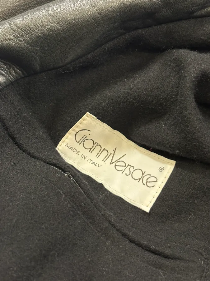 AW1992 Gianni Versace Black Leather Quilted Bomber Jacket - Image 10
