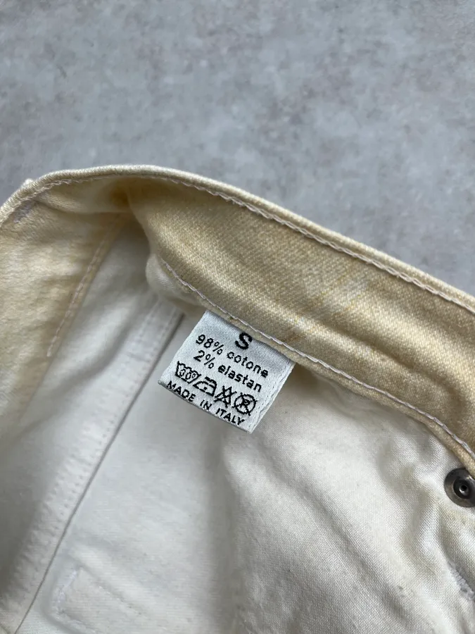 AW1994 Roberto Cavalli Sand Eroded Effect Beige Pants - Image 11