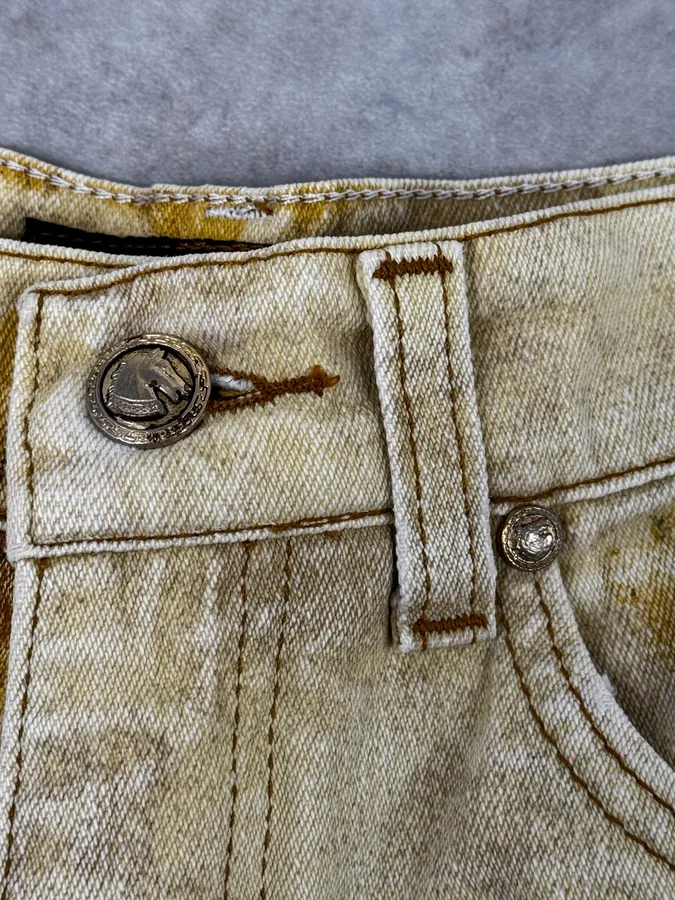 AW1996 Roberto Cavalli Roman Landscape Beige Pants - Image 9