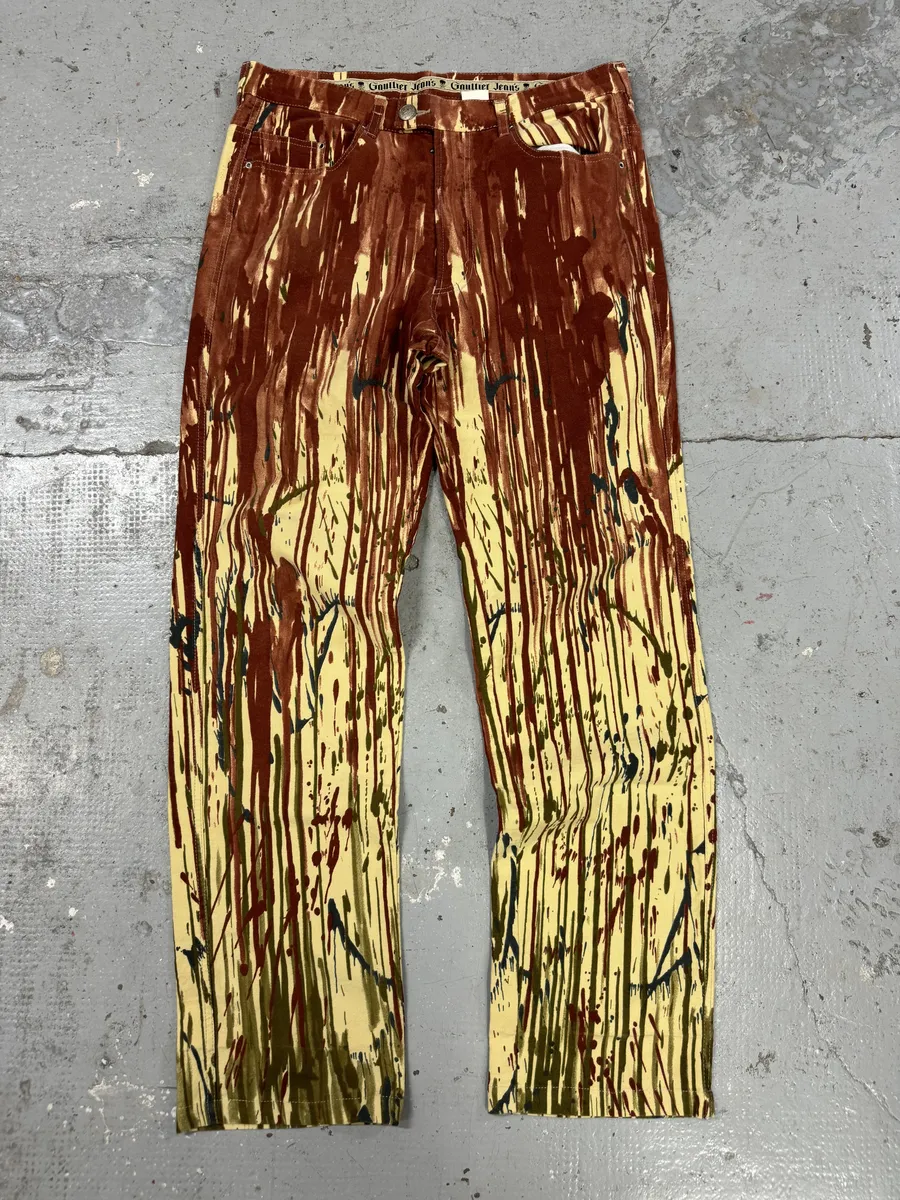 AW1998 Jean Paul Gaultier Red Blood Drip Pants - Image 6